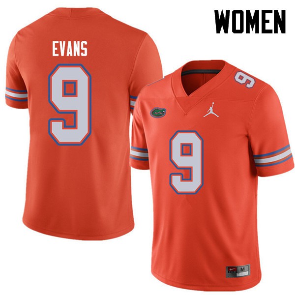 Jordan Brand Women #9 Josh Evans Florida Gators College Football Jerseys Orange